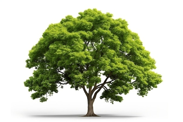 tree with green leaves white bac